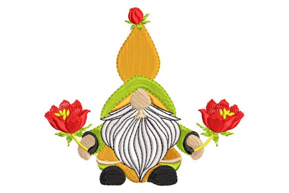 Christmas Gnome with Flowers Embroidery Review
