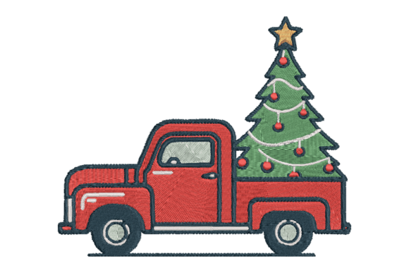 Christmas Truck with Christmas Tree