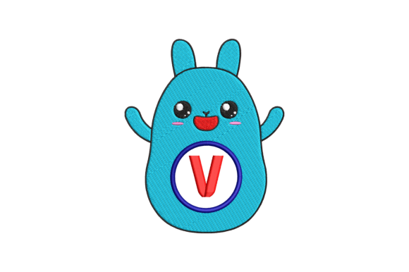 Cute Rabbit Letter V Embroidery Review