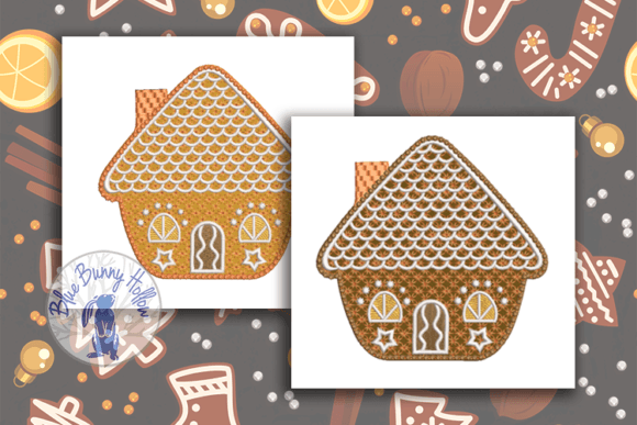 Gingerbread Cottage 2: A Festive Embroidery Design for Seasonal Creations