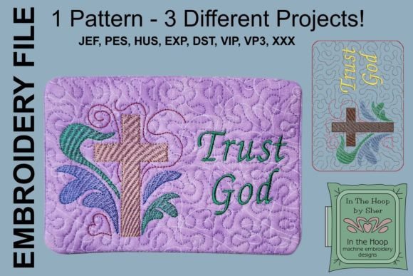 Trust God Mug Rug Embroidery Review